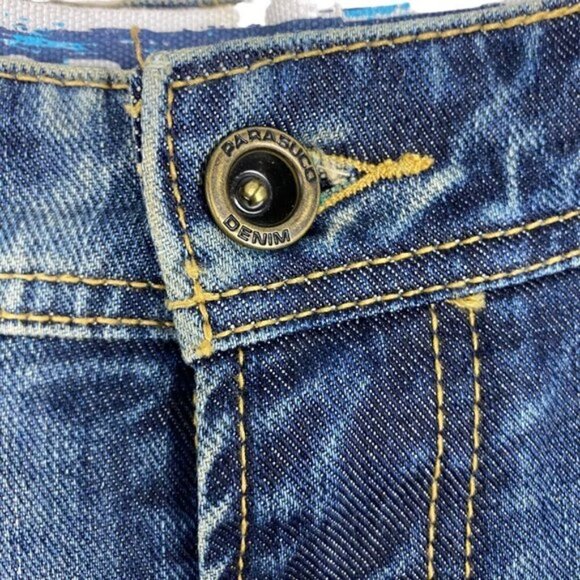 PARASUCO Men's Blue Mike Fit Destroyed Medium Rise Classic Slim Jeans 38 x 34 - Picture 10 of 14